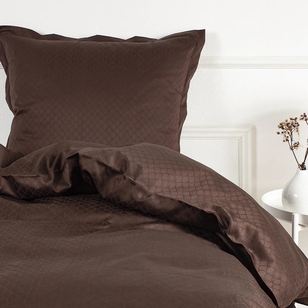 Kisana OPAL jacquard sengetøj mocca 140x200