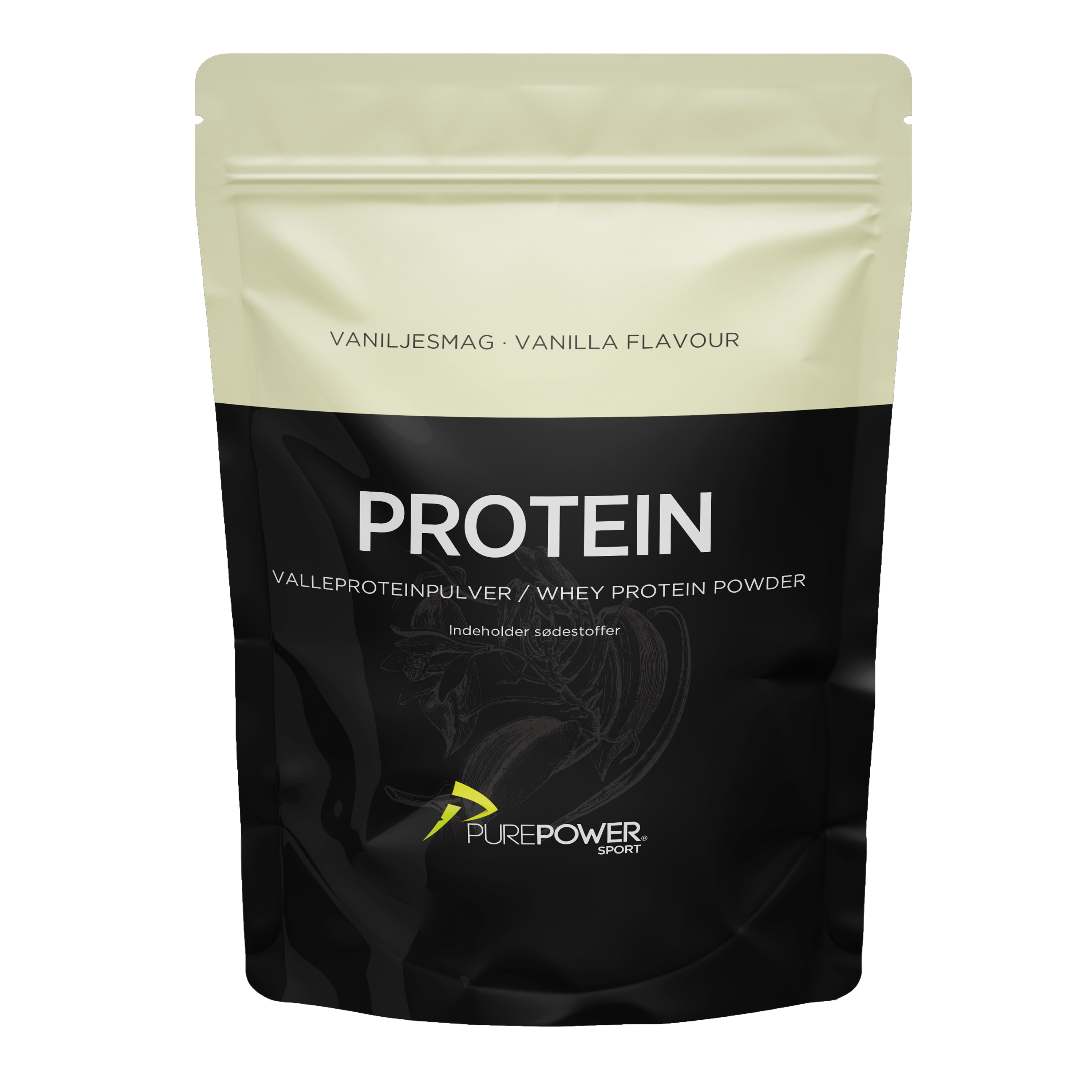 PurePower valleprotein vanilje 1 kg pose