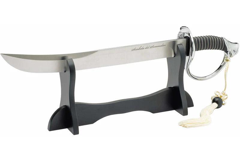 Fox Sciabola del Sommelier champagnesabel i sølvfinish leveret på stander