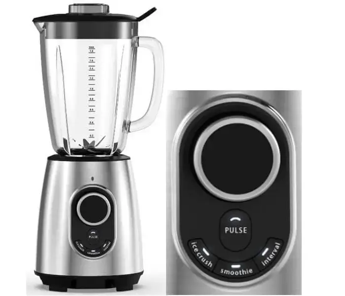 Conzept blender med rustfrit stålhus og 1,8 liter glaskande